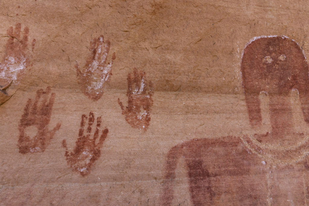 Pictograph rock art in Bears Ears National Monument