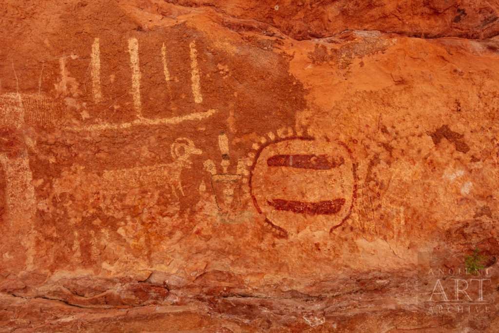 stylized sheep and shield at an Esplanade Polychrome site