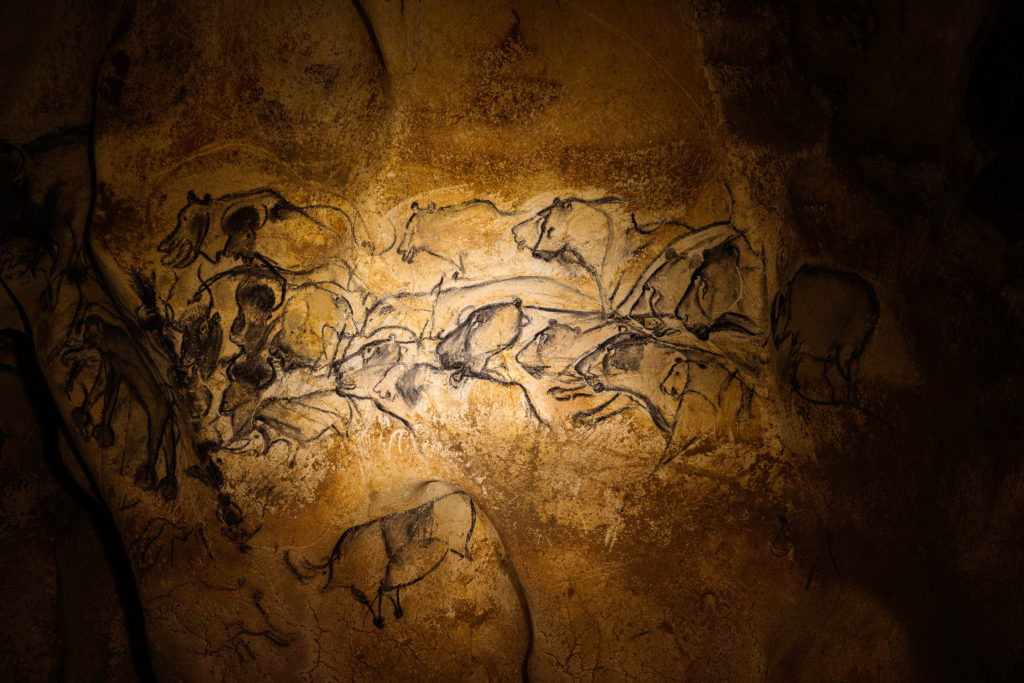 Lion Panel pictograph of Chauvet Pont d'Arc Cave