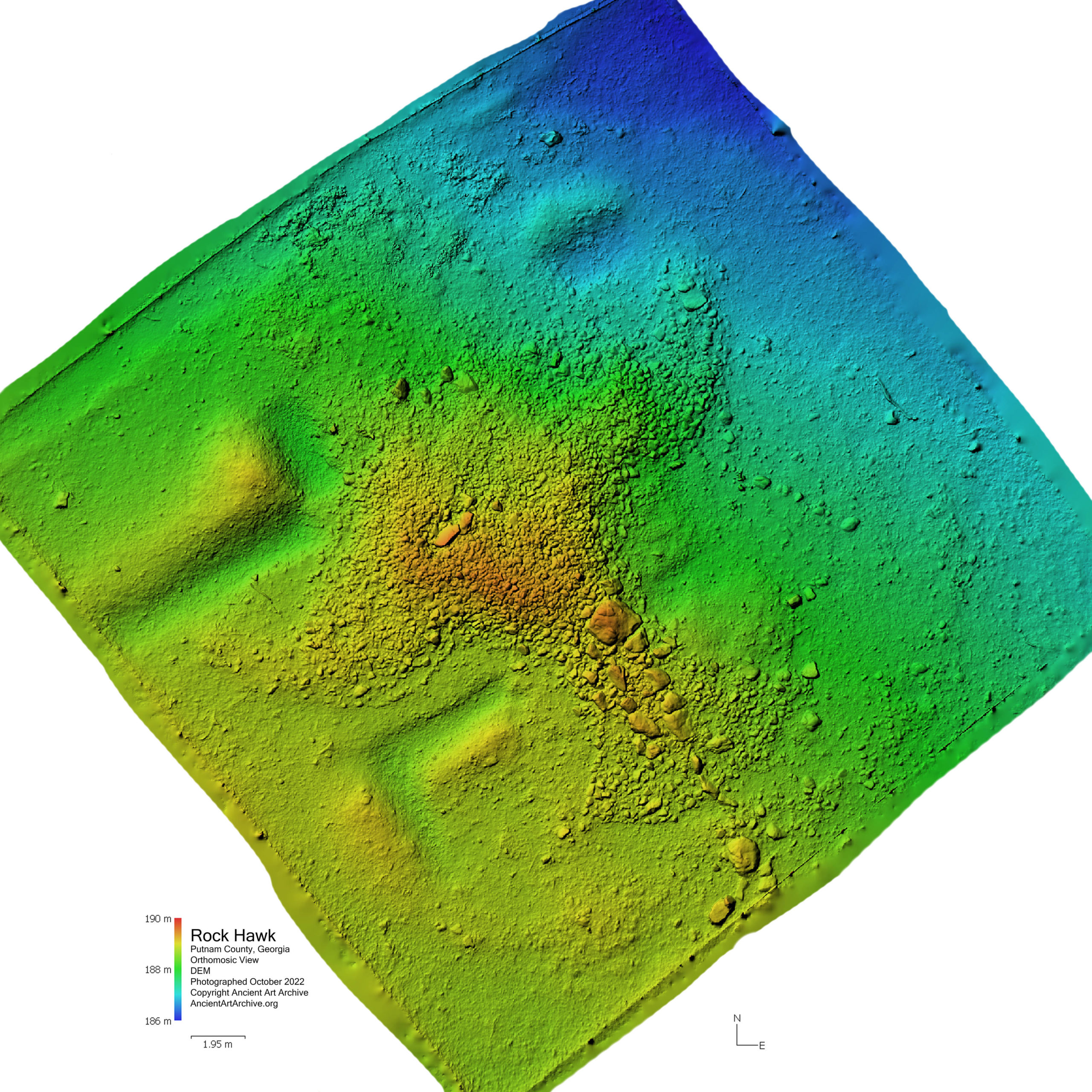 digital elevation model of Rock Hawk