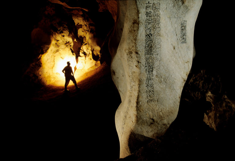 Maya writing in Naj Tunich Cave