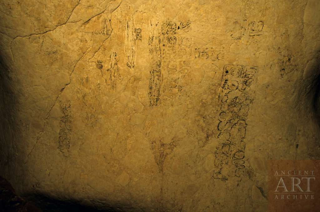 Pictographs in Naj Tunich cave