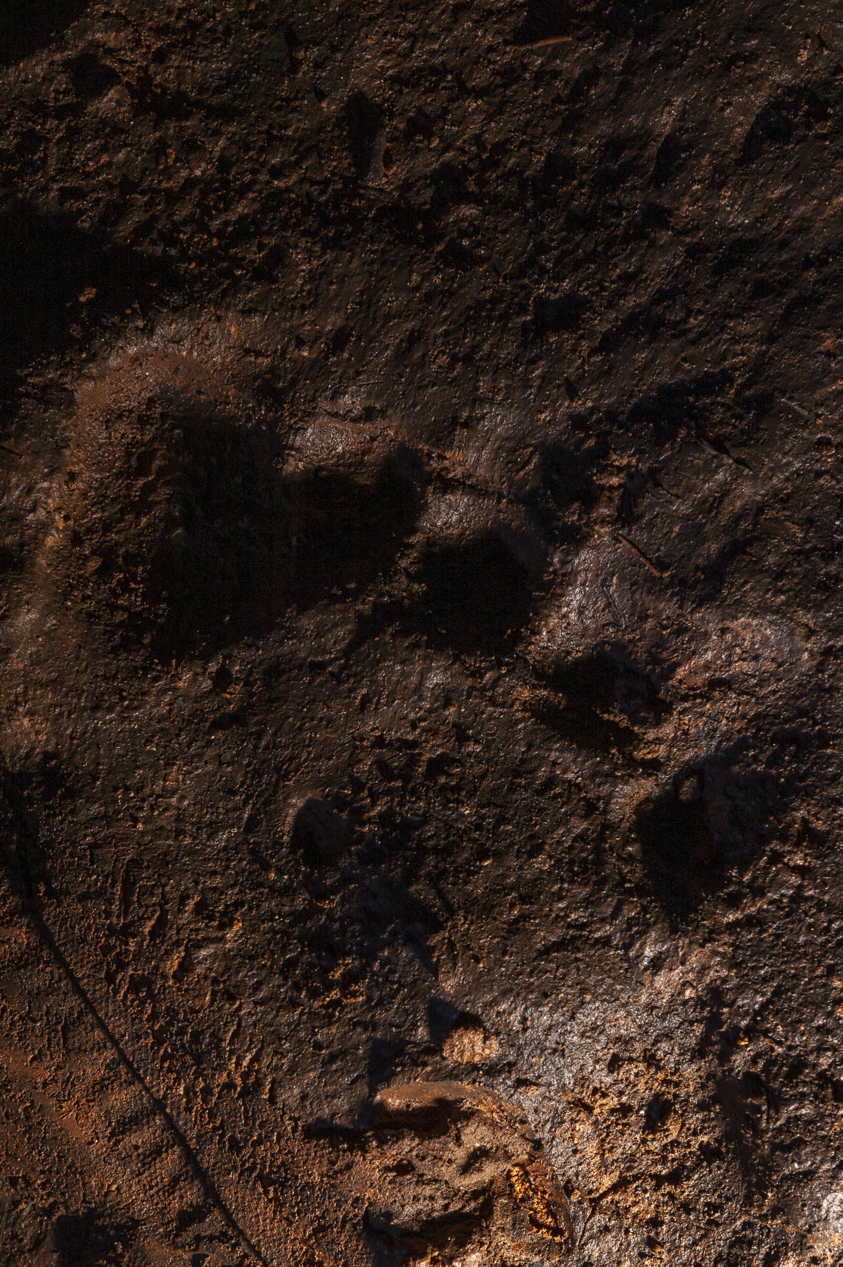 Indigenous cave explorers made this footprint 1000 years ago. 